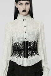 Black Hollow Mesh Women's Gothic Girdle